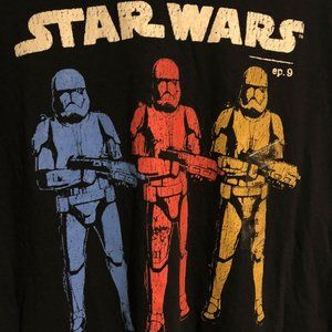 Star Wars Episode 9 Men's Large T-Shirt Multi-Colored Stormtrooper NWT